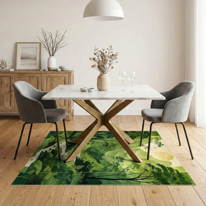 Verdant Green Mountain Valley Area Rug