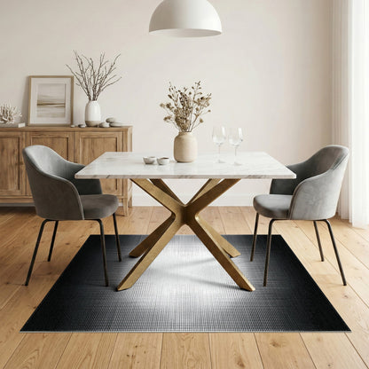 ODIKA Black White Dot Gradient Area Rug