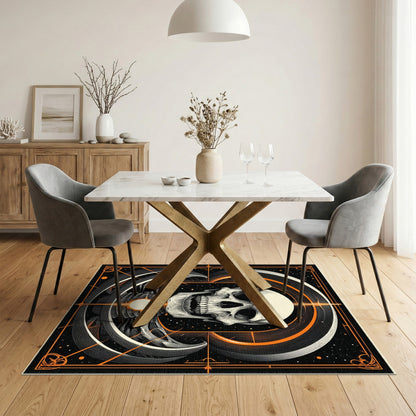 Eclipse Skull Geometric Area Rug