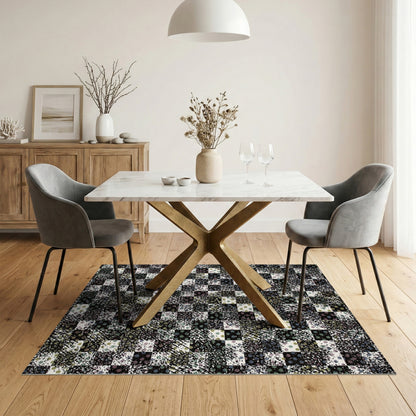 Multi-Color Checkered Geometric Area Rug