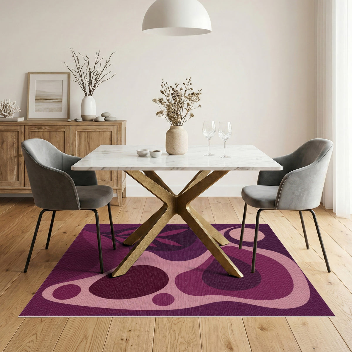 Purple Abstract Area Purple Abstract Organic Area Rug