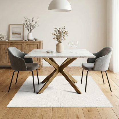 Beige Abstract Wave Area Rug