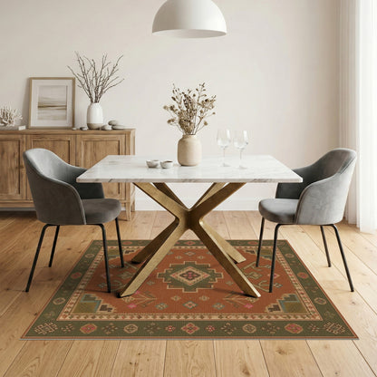 Southwestern Orange Geometric Area Rug