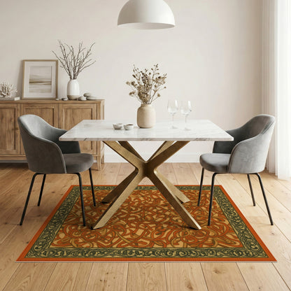 Red Heritage Knot Area Rug