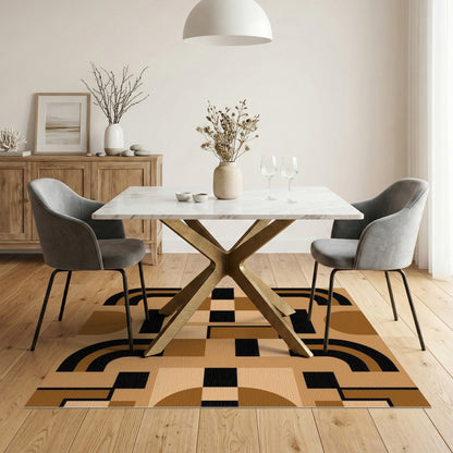 Brown Geometric Arch No. 2 Area Rug