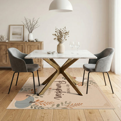 Hey There Pumpkin Beige Area Rug