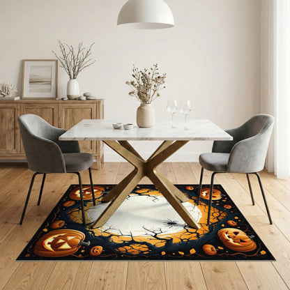 Pumpkin Moon Halloween Area Rug