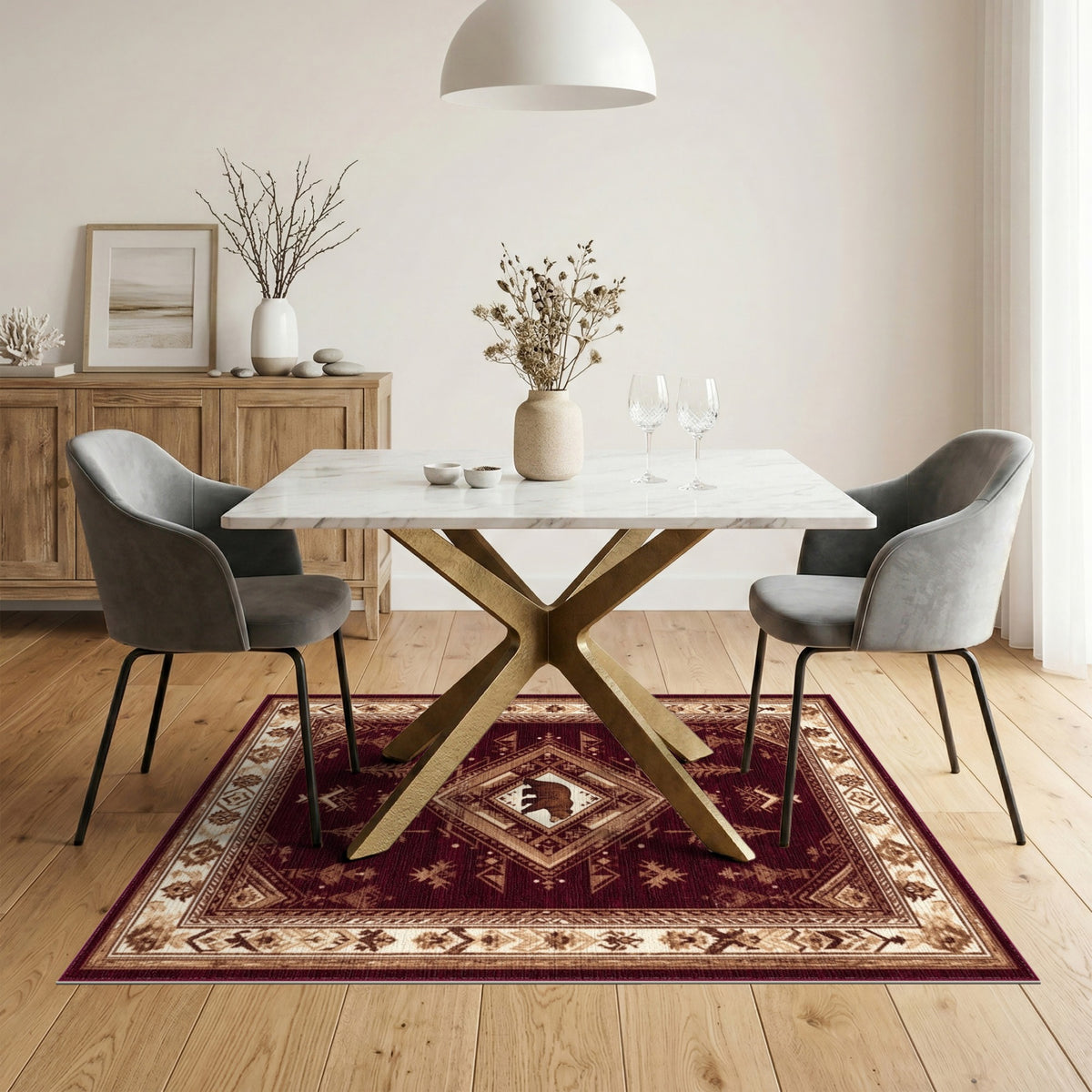 Red Bear Heritage Area Rug
