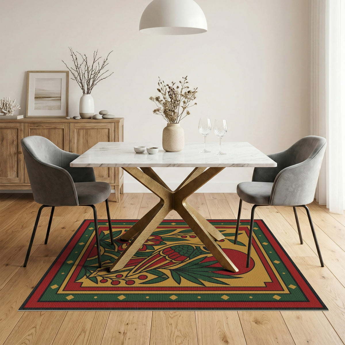 Heritage Falcon Bird Area Rug