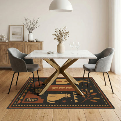 EEK Halloween Cat Pumpkin Area Rug