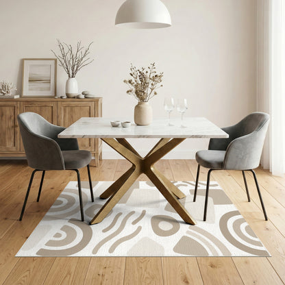 Beige Abstract Neutral Beige and Neutral Area Rug