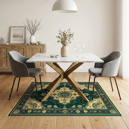 Medallion Traditional Persian Emerald Green Persian Medallion Area Rug