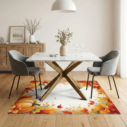 Harvest Autumn Pumpkin Harvest Area Rug