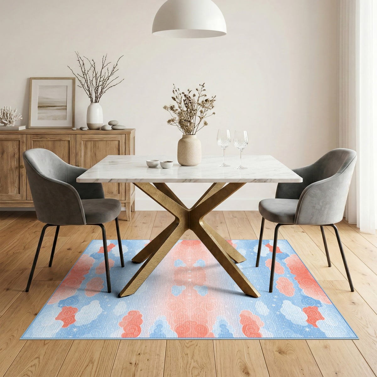 Dreamy Cloud Sky Kids Rug