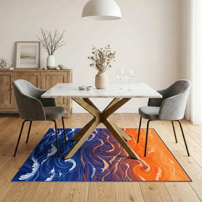 Swirling Ocean Wave Area Rug
