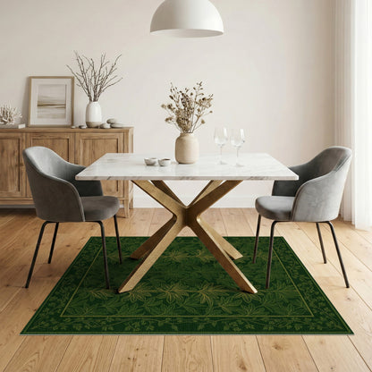 Green Vintage Botanical Area Rug