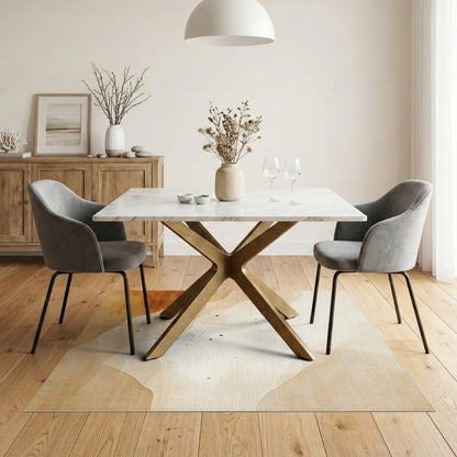 Flow Beige Abstract Flow Area Rug