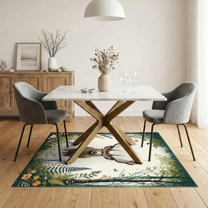 Majestic Deer Woodland Area Rug