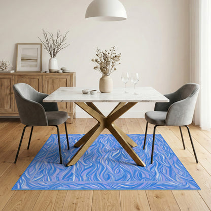 Blue Wave Abstract No. 17 Area Rug