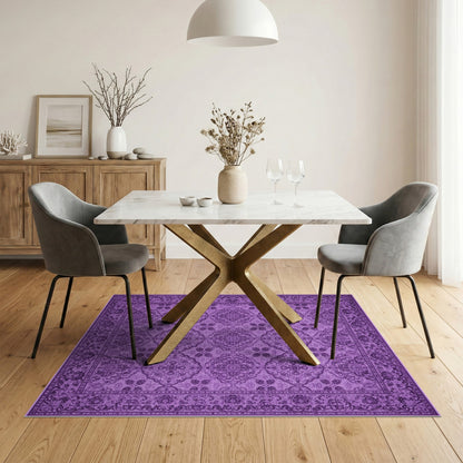 Purple Traditional Persian Area Rug
