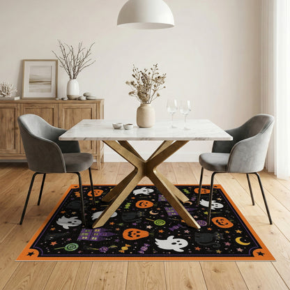 Halloween Ghosts and Pumpkins Kids Area Rug