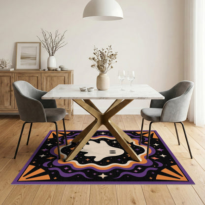 Spooky Ghost Halloween Area Rug