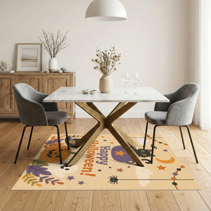 Happy Halloween Black Cat Kids Area Rug