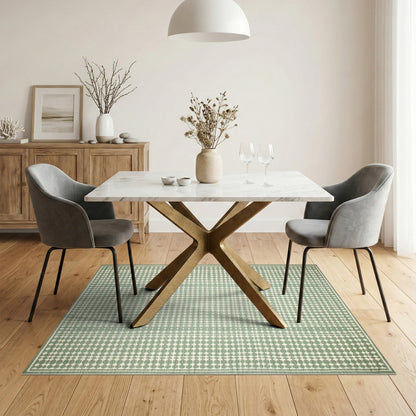 Green Geometric Modern Green Geometric Circle Area Rug