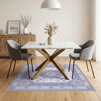Purple Persian Medallion Floral Area Rug