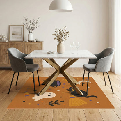Black Cat Halloween Kids Cartoon Rug