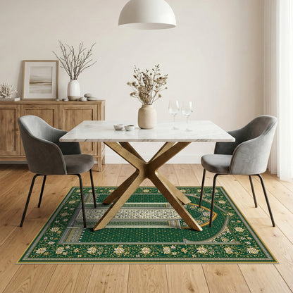 Traditional Persian Green Persian Arch Floral Area Rug