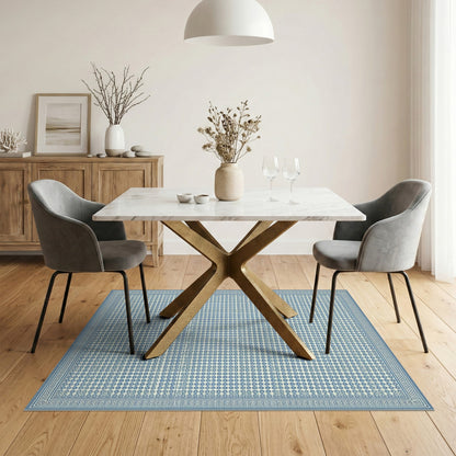 Blue Floral Vintage Washable No. 2 Area Rug