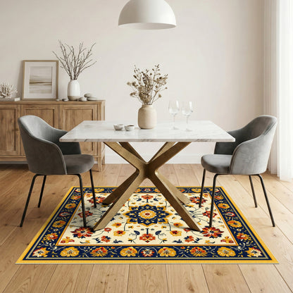 Vibrant Multi-Color Floral Medallion Area Rug