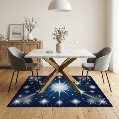 Starburst Midnight Blue Area Rug