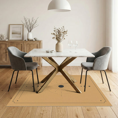 Celestial Sun Moon Phase Geometric Area Rug