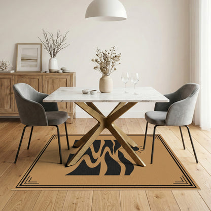 Southwestern Sun Waves Brown Area Rug