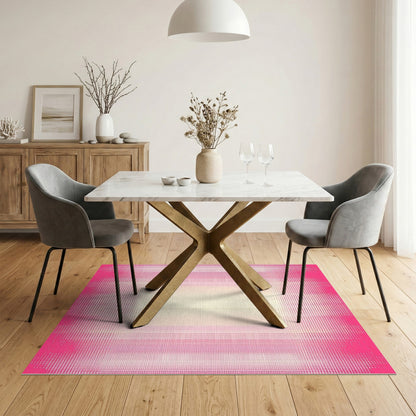 Pink Ombre Dot Geometric Area Rug