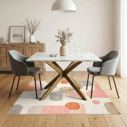Pink Organic Abstract Area Rug