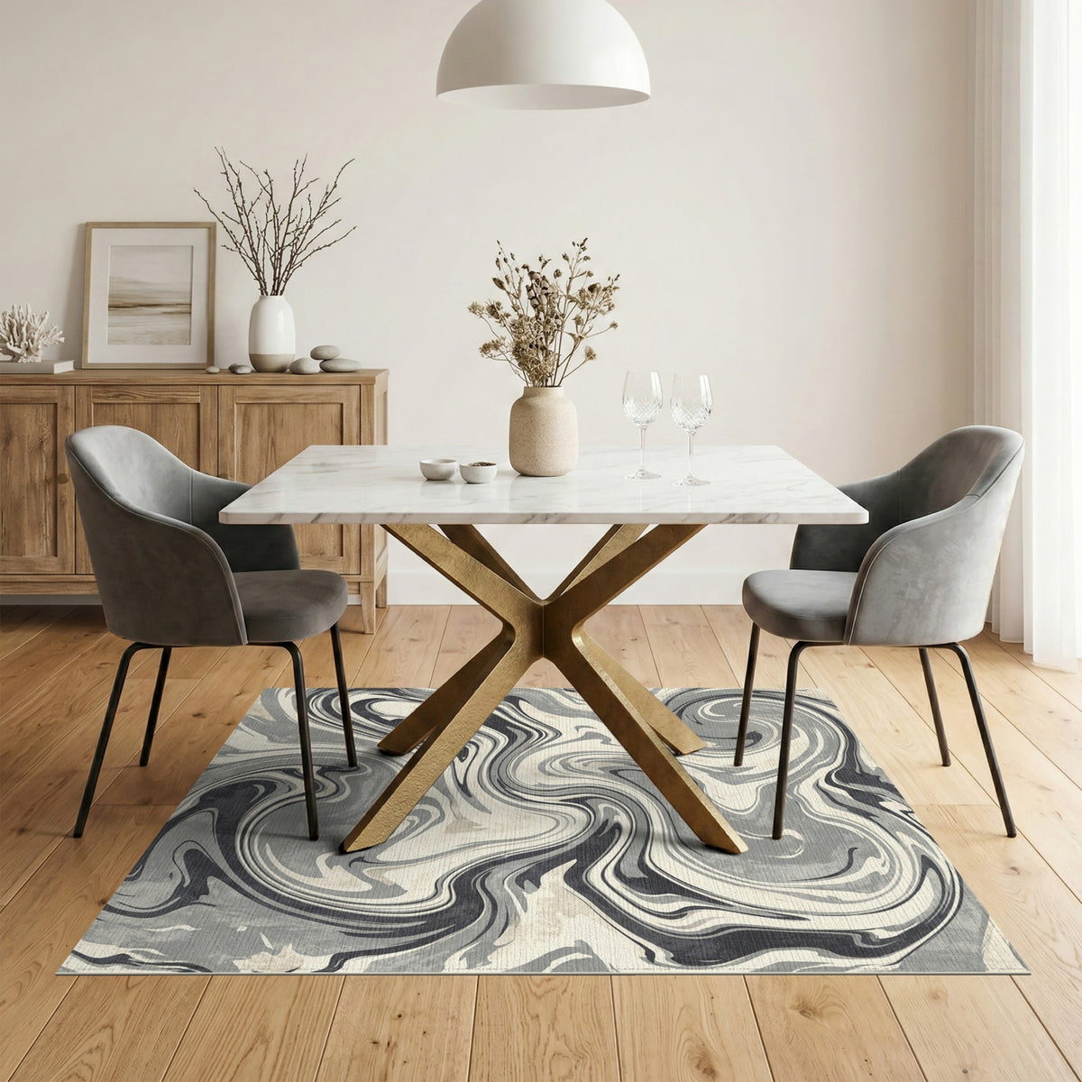 Grey Abstract Area Grey Marble Swirl Abstract Area Rug