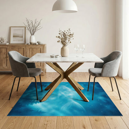 Mystical Fish Starry Night Blue Area Rug