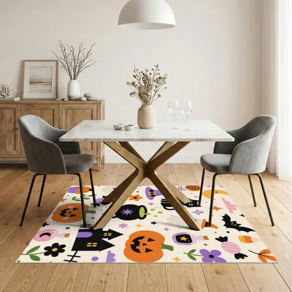 Multi-color and Patterns Halloween Cartoon Kids Area Rug