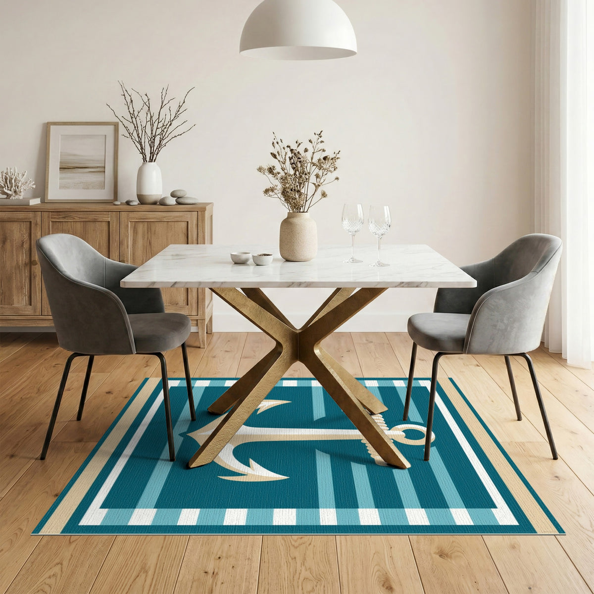 Coastal Anchor Area Rug