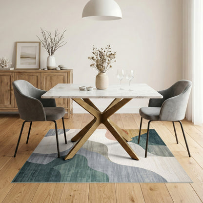 Fluid Wave Abstract Area Rug