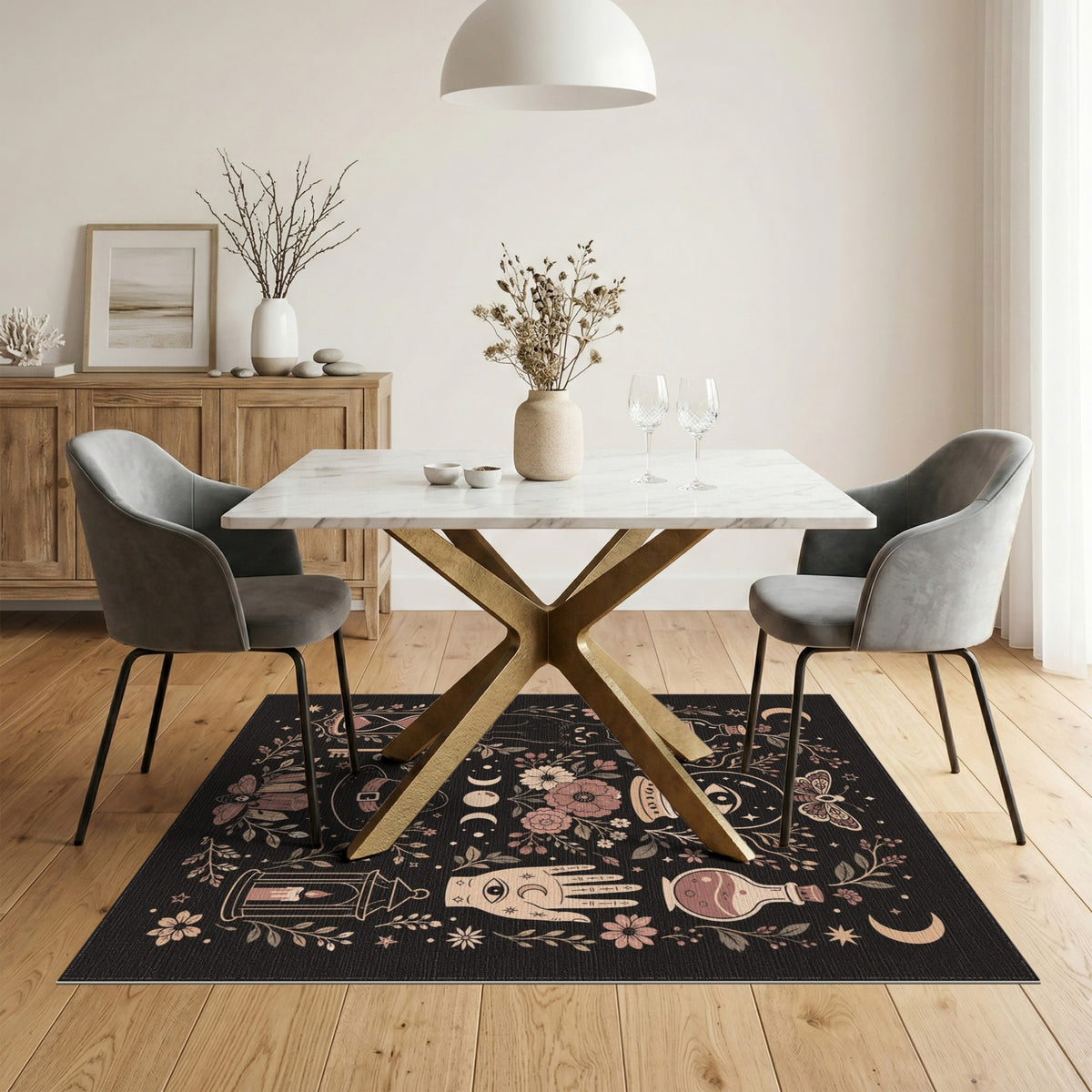 Mystic Moon Witchcraft Area Rug