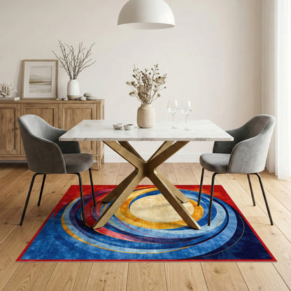 Abstract Area Vibrant Abstract Swirl Area Rug