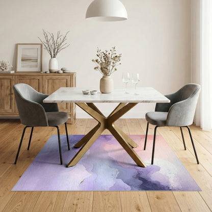 Purple Abstract Cloud Area Rug