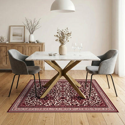 Red Leopard Persian Area Rug