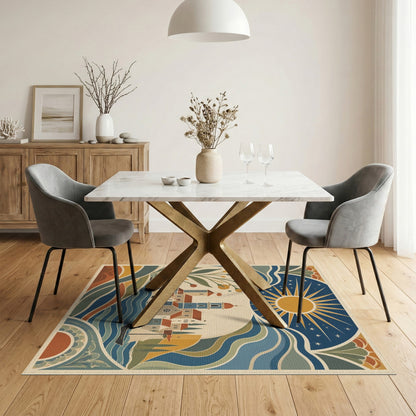 Coastal Village Sunburst Area Rug