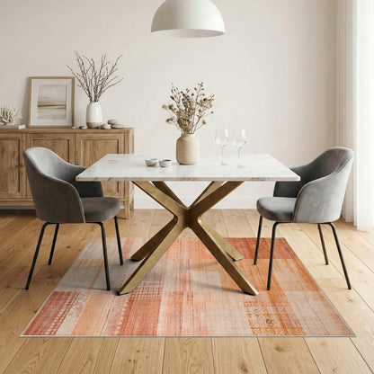 Distressed Vintage Orange Distressed Vintage Area Rug