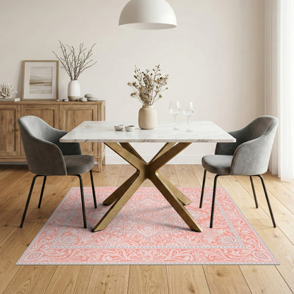 Pink Persian Medallion Area Rug